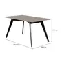 MESA DE JANTAR 1,35 M X 80 CM TAVE SQUARE - PRETO/CAMELO - Foto 7
