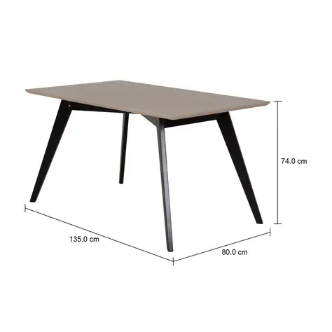 Imagem com medidas do produto MESA DE JANTAR 1,35 M X 80 CM TAVE SQUARE