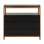 CÔMODA 3 GAVETAS 95 CM X 46 CM WIN - PRETO/NOZES - Foto 1