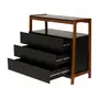 CÔMODA 3 GAVETAS 95 CM X 46 CM WIN - PRETO/NOZES - Foto 3