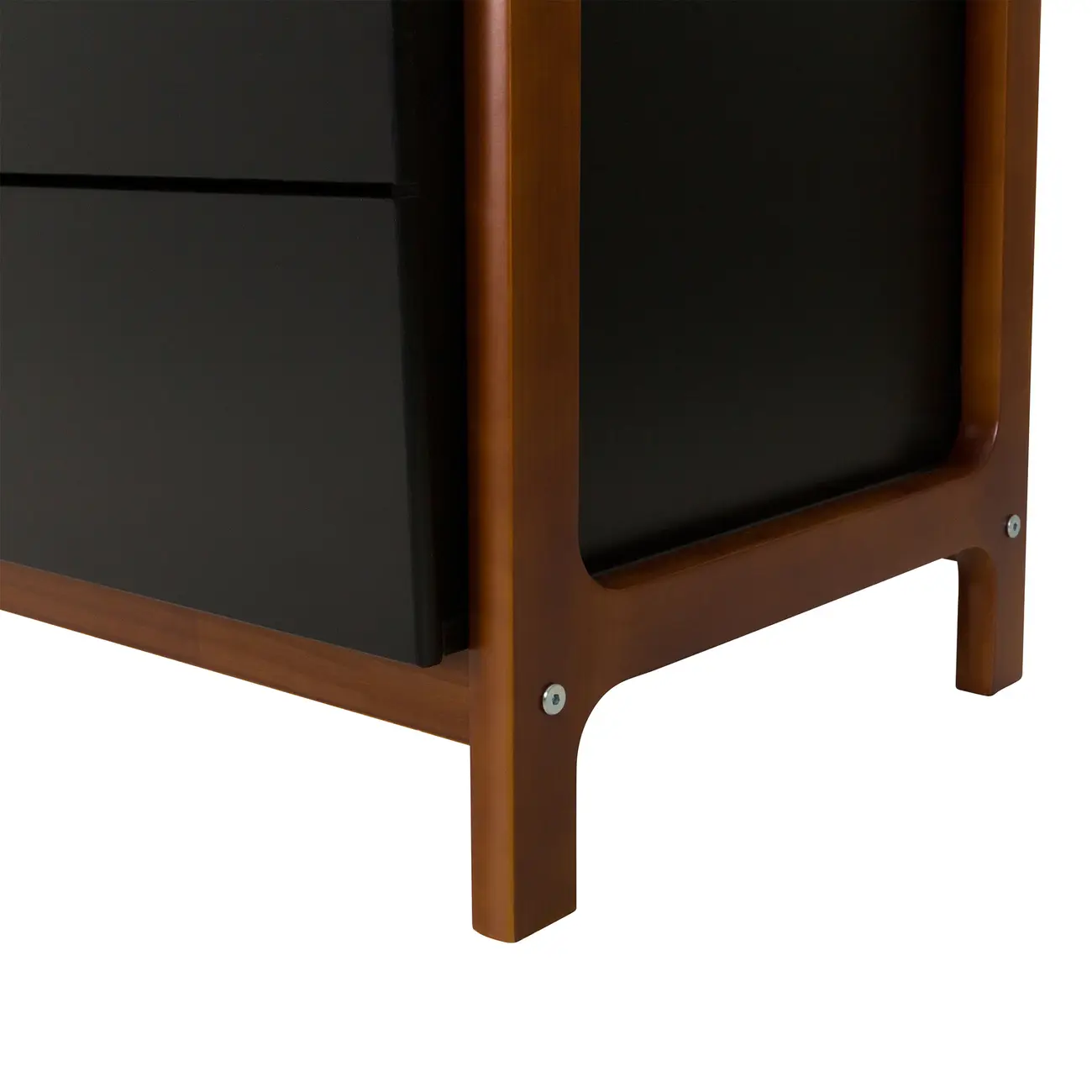 CÔMODA 3 GAVETAS 95 CM X 46 CM WIN - PRETO/NOZES - Foto 8