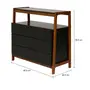 CÔMODA 3 GAVETAS 95 CM X 46 CM WIN - PRETO/NOZES - Foto 9