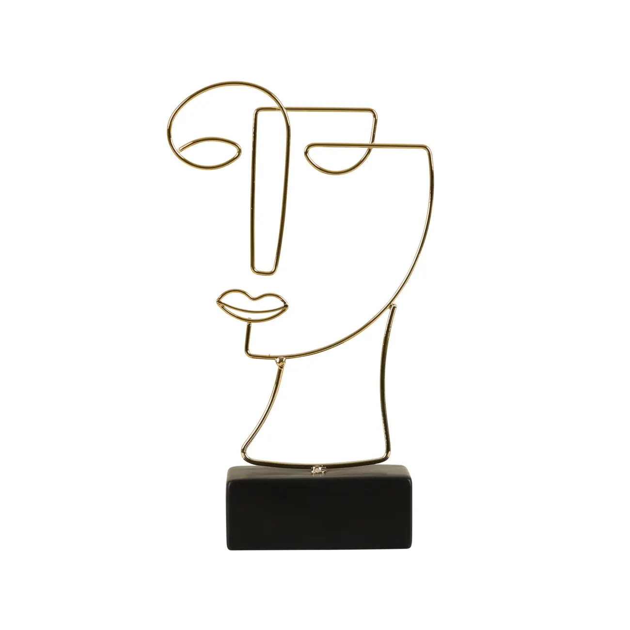 ADORNO MESA 25 CM OUTLINE DECO - OURO/PRETO - Foto 1