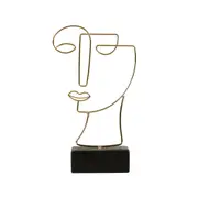 ADORNO MESA 25 CM OUTLINE DECO - OURO/PRETO - Foto 1