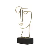 ADORNO MESA 25 CM OUTLINE DECO - OURO/PRETO - Foto 2