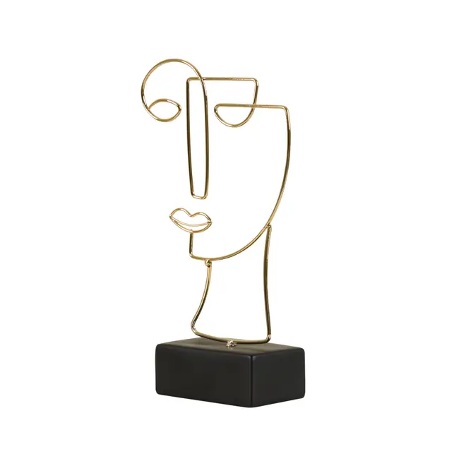 ADORNO MESA 25 CM OUTLINE DECO - OURO/PRETO - Foto 2