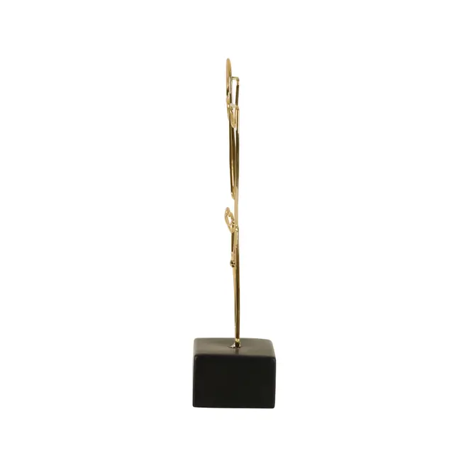 ADORNO MESA 25 CM OUTLINE DECO - OURO/PRETO - Foto 3