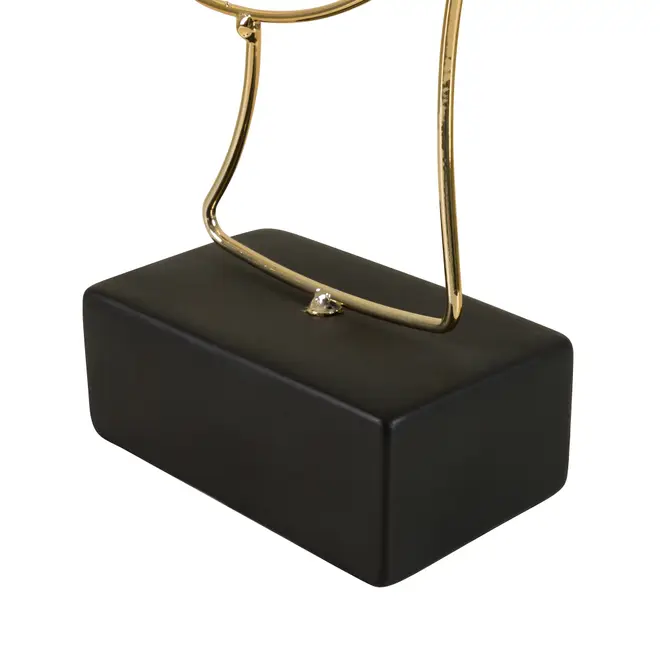 ADORNO MESA 25 CM OUTLINE DECO - OURO/PRETO - Foto 6