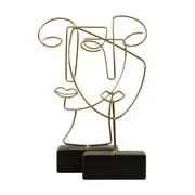 ADORNO MESA 25 CM OUTLINE DECO - OURO/PRETO - Foto 7