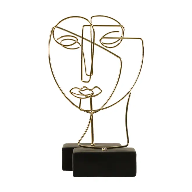 ADORNO MESA 25 CM OUTLINE DECO - OURO/PRETO - Foto 8