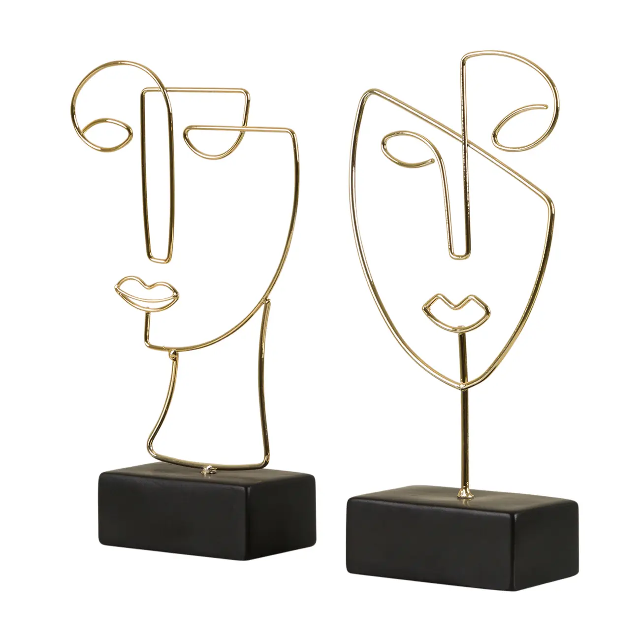 ADORNO MESA 25 CM OUTLINE DECO - OURO/PRETO - Foto 9
