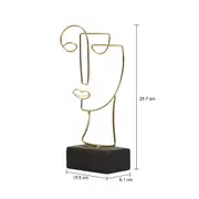 ADORNO MESA 25 CM OUTLINE DECO - OURO/PRETO - Foto 10