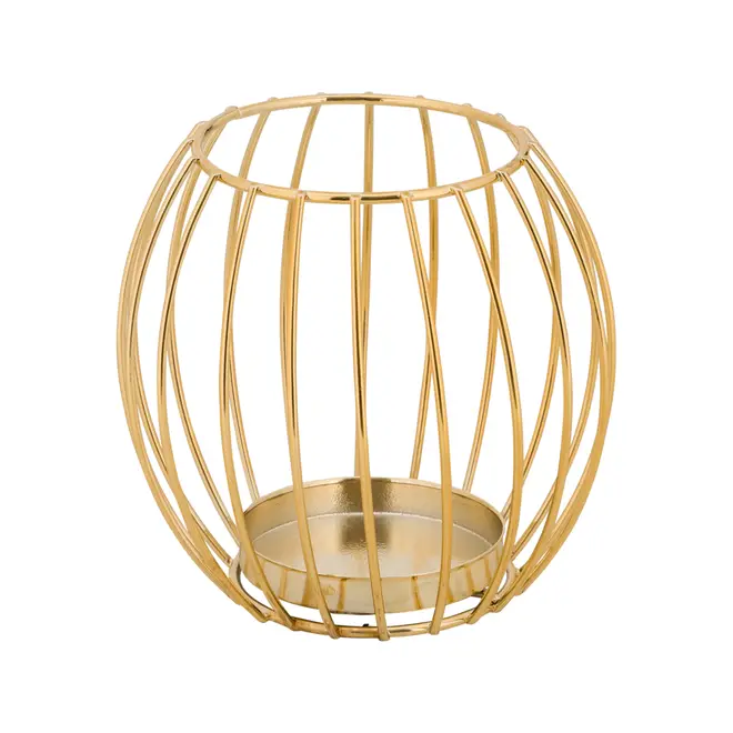 SUPORTE VELA OUTLINE DECO - OURO/BEGE - Foto 1