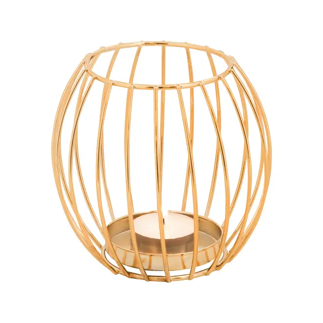 SUPORTE VELA OUTLINE DECO - OURO/BEGE - Foto 2