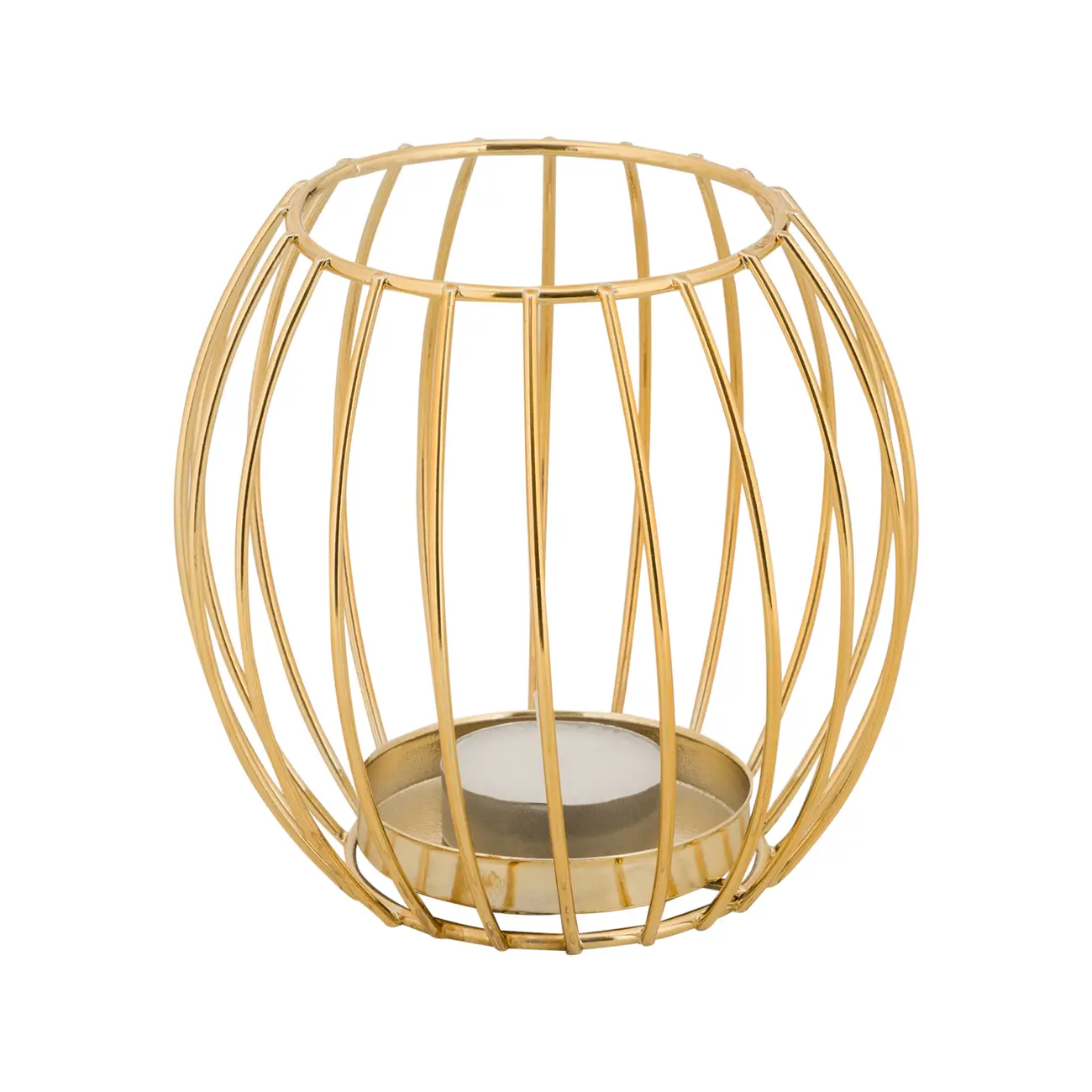 SUPORTE VELA OUTLINE DECO - OURO/BEGE - Foto 3