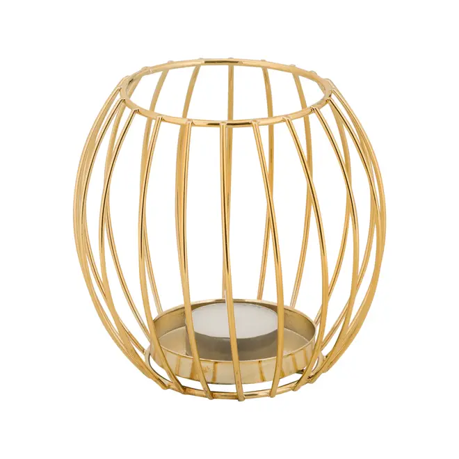 SUPORTE VELA OUTLINE DECO - OURO/BEGE - Foto 3