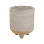 CACHEPÔ 16 CM FOLLIS - BRANCO/BEGE - Foto 2