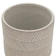 CACHEPÔ 16 CM FOLLIS - BRANCO/BEGE - Foto 3