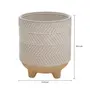 CACHEPÔ 16 CM FOLLIS - BRANCO/BEGE - Foto 4