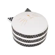 PORTA-JOIAS CAT DELUXE FACE - BRANCO/PRETO - Foto 1