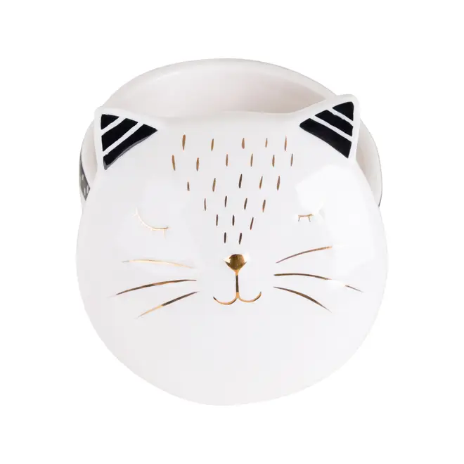 PORTA-JOIAS CAT DELUXE FACE - BRANCO/PRETO - Foto 2
