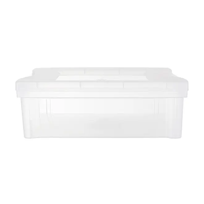 CAIXA 14 CM X 42 CM X 30 CM ORGANIZE - BRANCO TRANSLUCIDO - Foto 1
