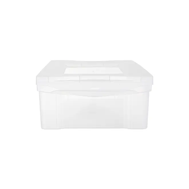 CAIXA 14 CM X 42 CM X 30 CM ORGANIZE - BRANCO TRANSLUCIDO - Foto 4