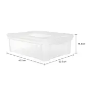 CAIXA 14 CM X 42 CM X 30 CM ORGANIZE - BRANCO TRANSLUCIDO - Foto 5