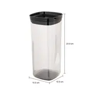 POTE HERMÉTICO 1,5 L MILANO - PRETO/SMOKE - Foto 6