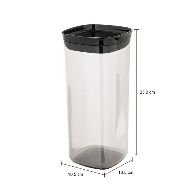 POTE HERMÉTICO 1,5 L MILANO - PRETO/SMOKE - Foto 6