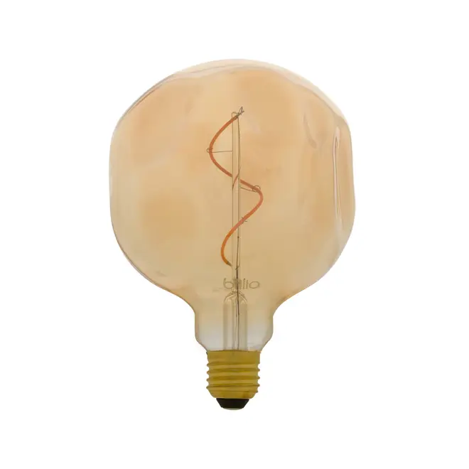 LÂMPADA LED ASSIMÉTRICA FILAMENTO G125 2W E27 127 220V LUZ AMARELA BRILIA - HANBAR - Foto 1