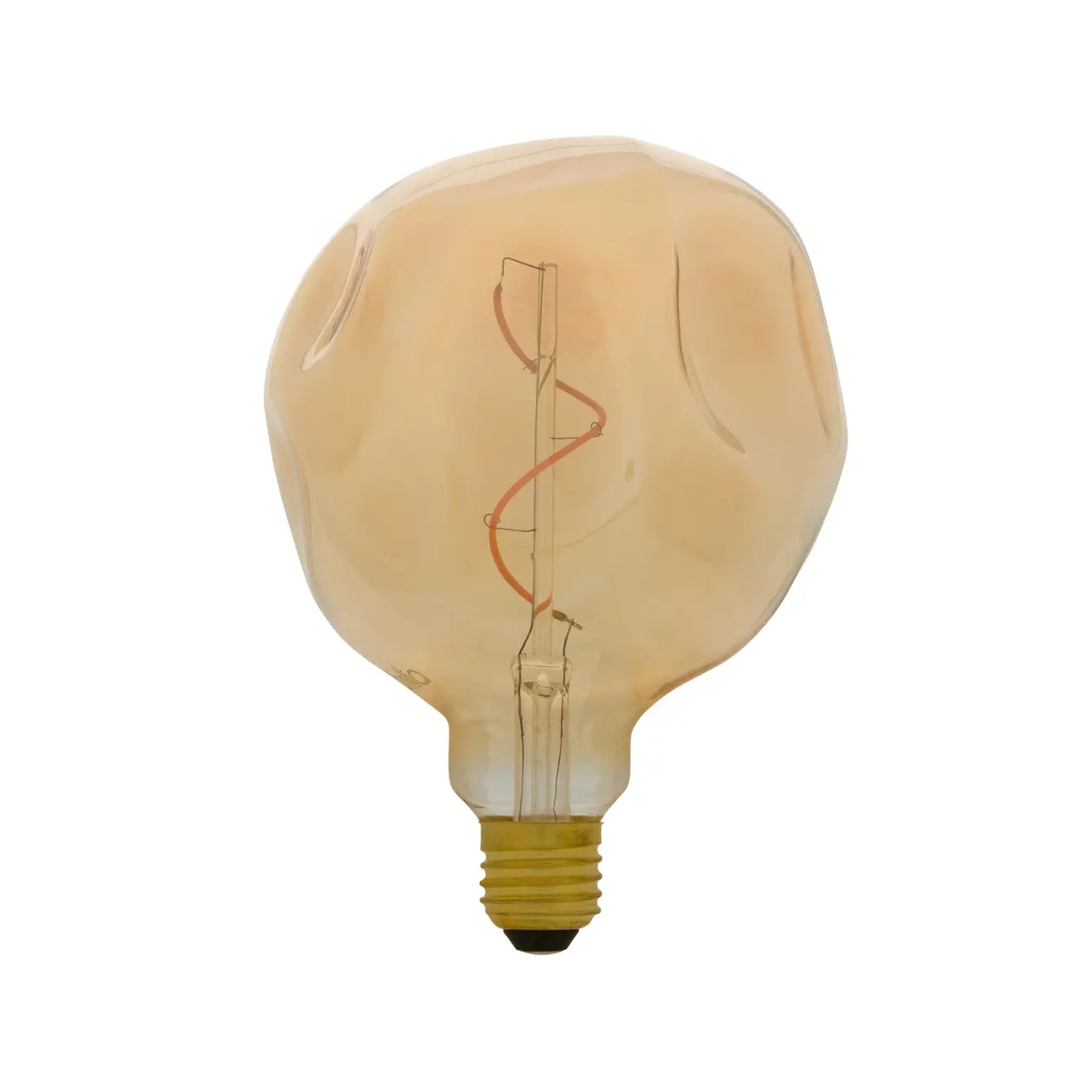 LÂMPADA LED ASSIMÉTRICA FILAMENTO G125 2W E27 127 220V LUZ AMARELA BRILIA - HANBAR - Foto 2