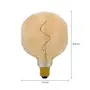 LÂMPADA LED ASSIMÉTRICA FILAMENTO G125 2W E27 127 220V LUZ AMARELA BRILIA - HANBAR - Foto 3