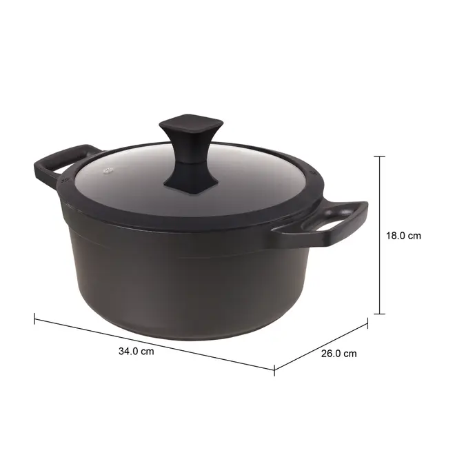 CAÇAROLA 24 CM OMEGA - PRETO - Foto 9