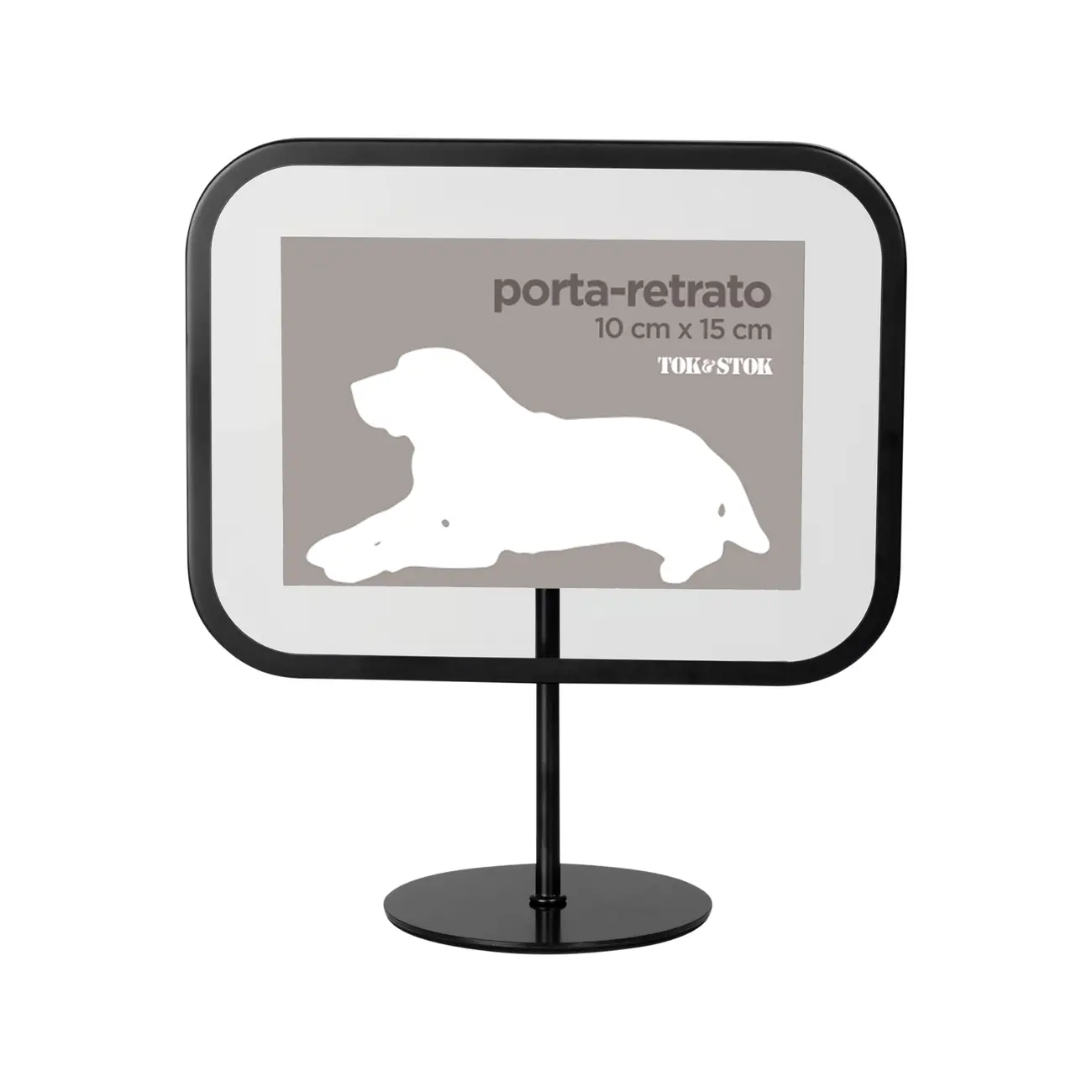 PORTA-RETRATO 10 CM X 15 CM INFINITY SQ - PRETO/PRATA - Foto 3