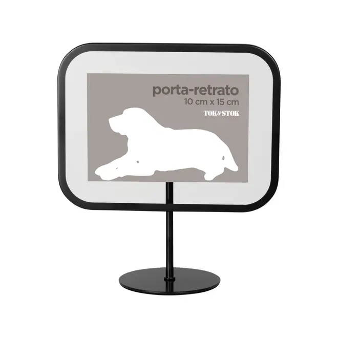 PORTA-RETRATO 10 CM X 15 CM INFINITY SQ - PRETO/PRATA - Foto 3
