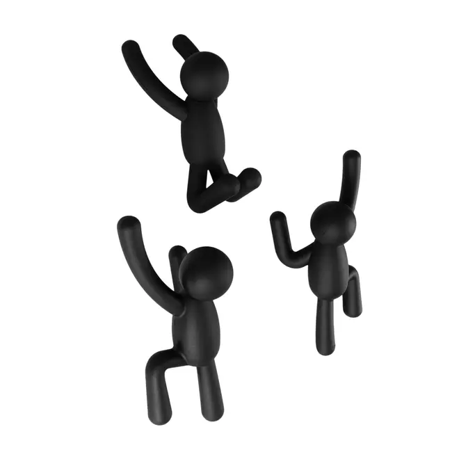 GANCHO DE PAREDE COM 3 BUDDY - PRETO - Foto 2