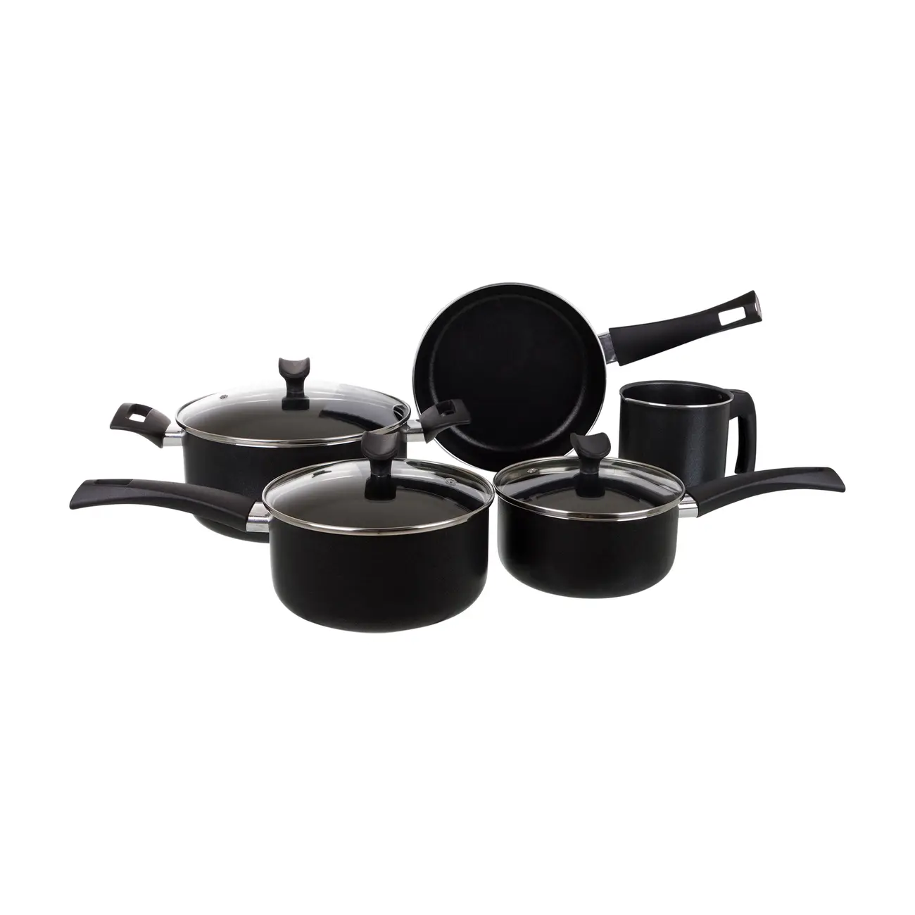 JOGO DE PANELAS COM 5 MASALA - PRETO/INCOLOR - Foto 1