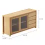 BUFFET 2 PORTAS/4 GAVETAS 1,62 M X 45 CM MASSY - AMÊNDOA/INCOLOR - Foto 5