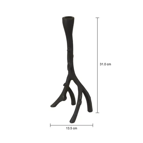 Imagem com medidas do produto CASTIÇAL 31 CM MZIZI