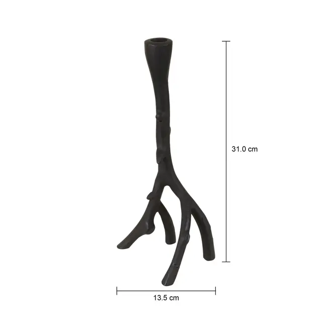 CASTIÇAL 31 CM MZIZI - PRETO - Foto 9