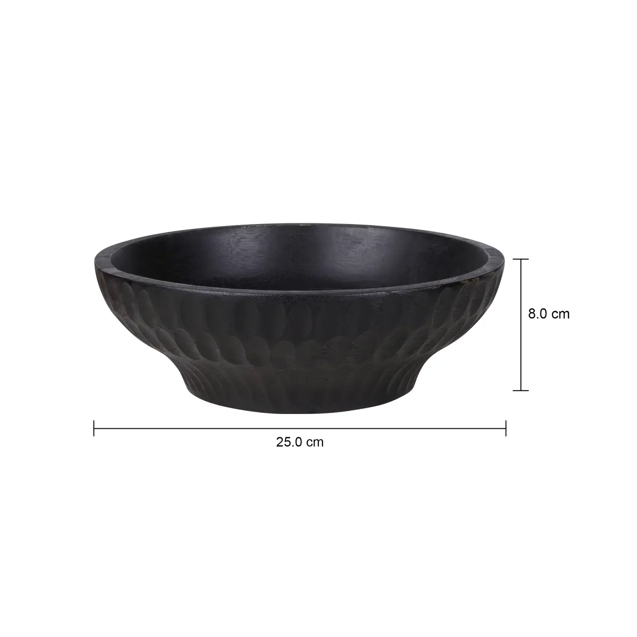 CENTRO DE MESA 25 CM TAZAMA - PRETO DESGASTADO - Foto 4