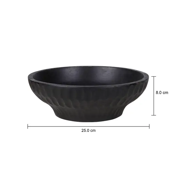 CENTRO DE MESA 25 CM TAZAMA - PRETO DESGASTADO - Foto 4
