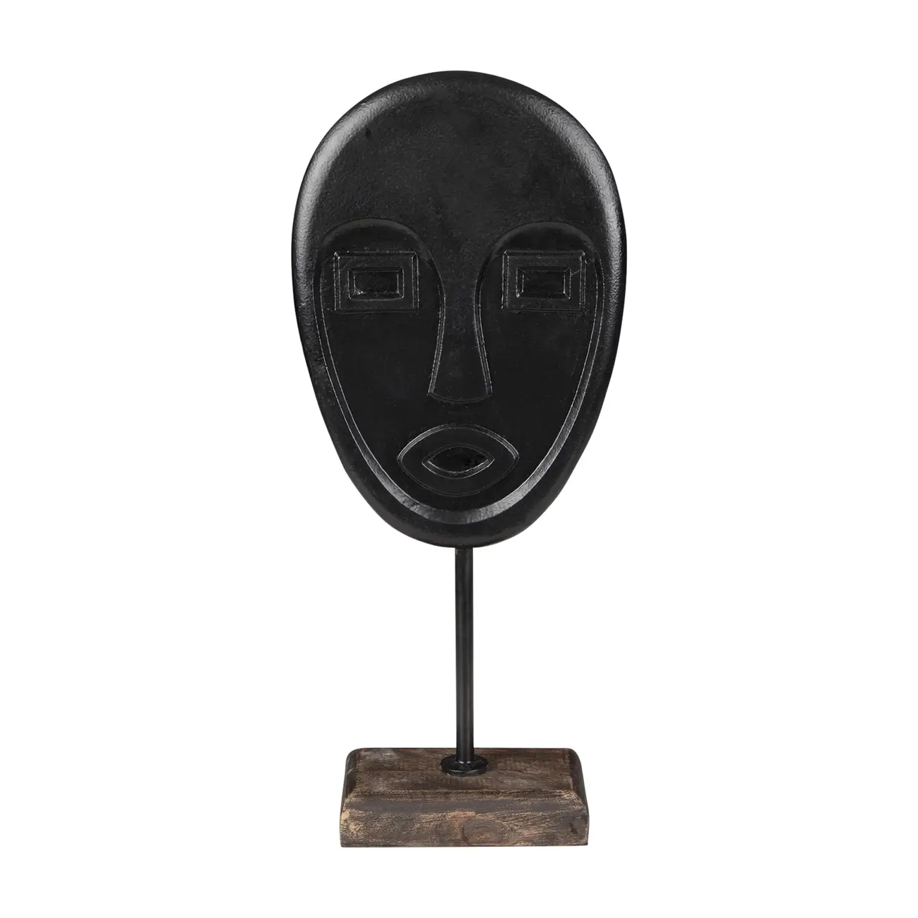 ADORNO 36 CM DABOOL - PRETO/MADEIRA - Foto 1