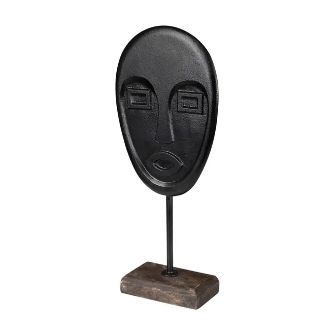 ADORNO 36 CM DABOOL - PRETO/MADEIRA - Foto 2