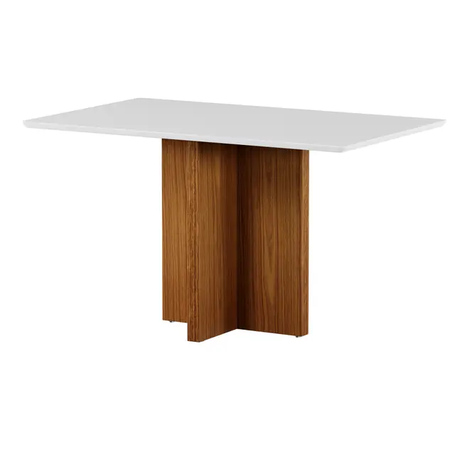 MESA DE JANTAR 1,30 M X 80 CM CROSS - FREIJÓ/BRANCO - Foto 2