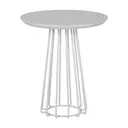 BRANCO/BRANCO - MESA LATERAL BAIXA REDONDA 50 CM JAYS