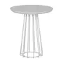 MESA LATERAL BAIXA REDONDA 50 CM JAYS - BRANCO/BRANCO - Foto 1