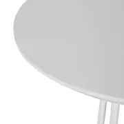 MESA LATERAL BAIXA REDONDA 50 CM JAYS - BRANCO/BRANCO - Foto 2
