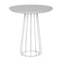 BRANCO/BRANCO - MESA LATERAL REDONDA 60 CM JAYS